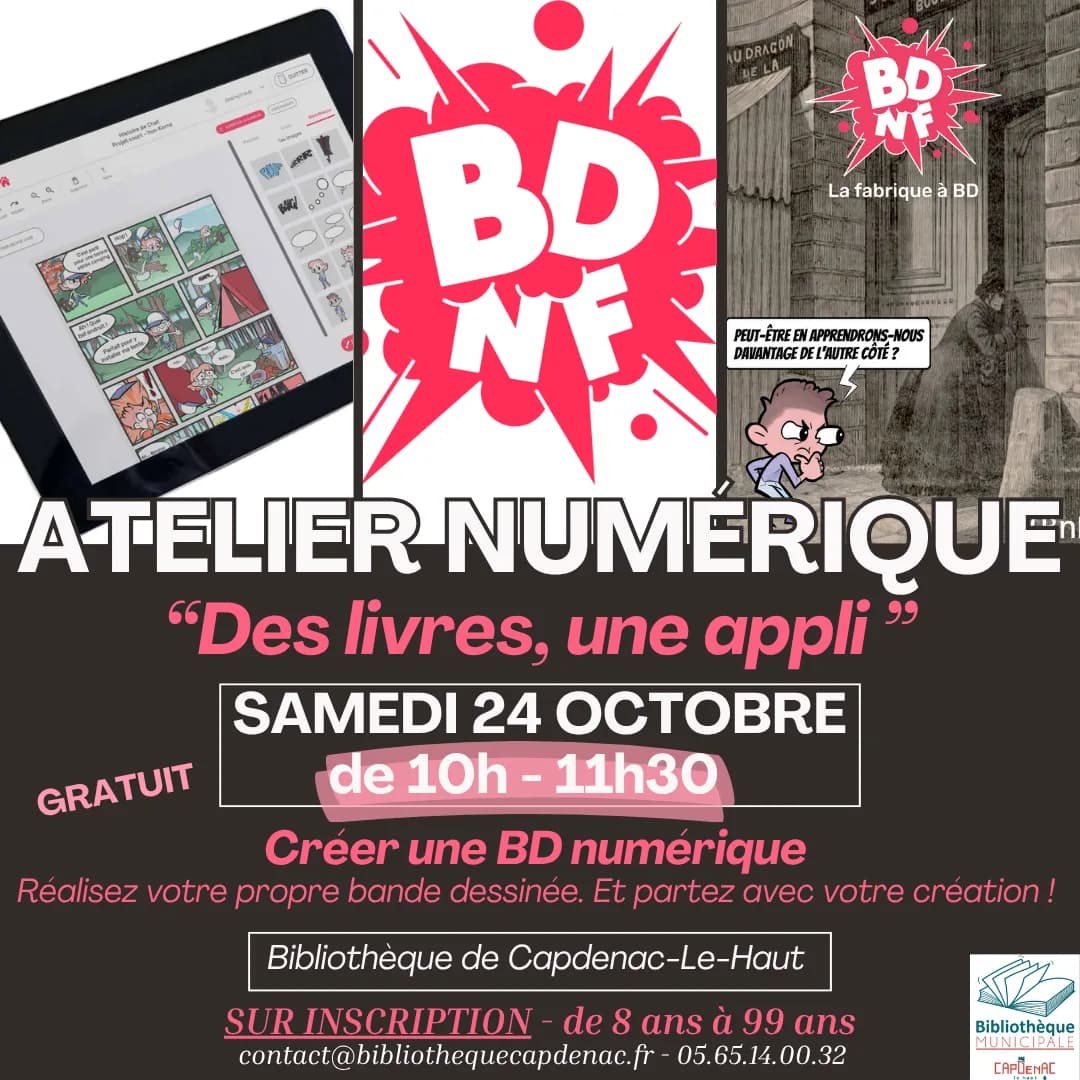 Image 1 : Atelier numérique «Des Livres, une Appli» background