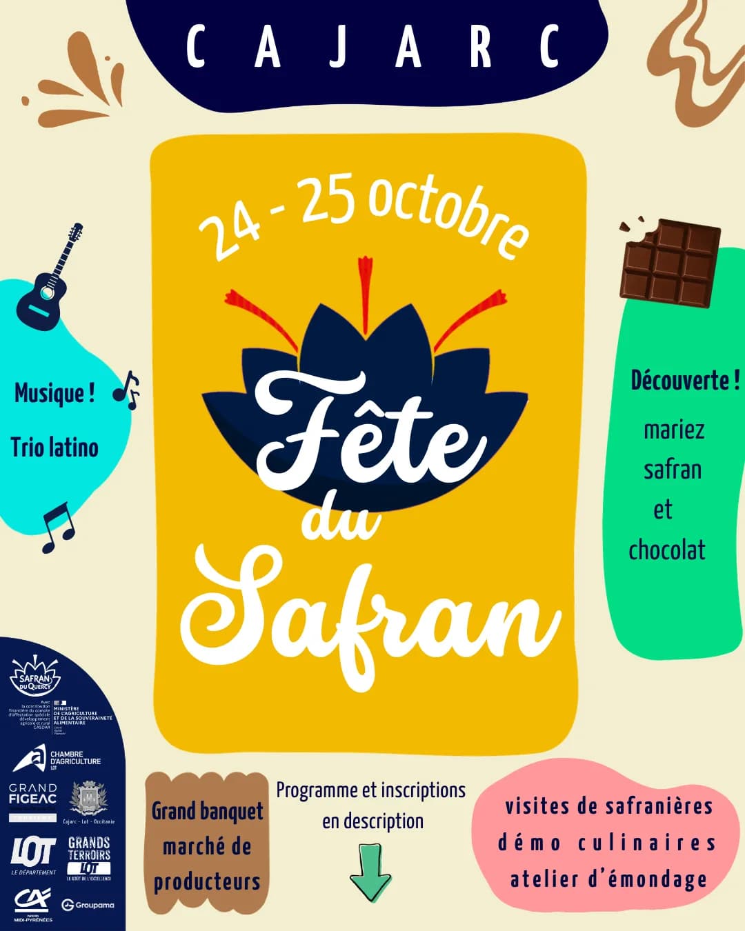 Image 1 : Fête du Safran du Quercy à Cajarc background