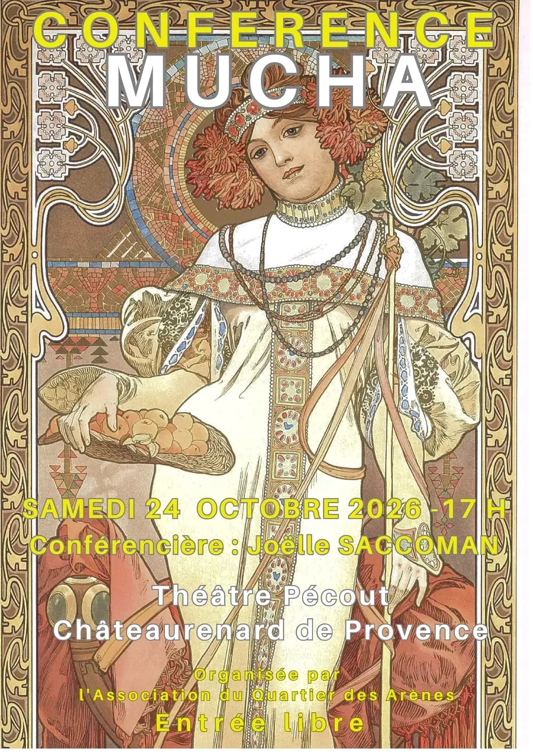 Image 1 : Conférence "Mucha" background