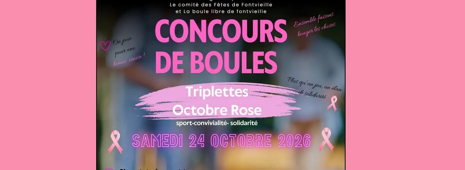 Image 1 : Concours de Boules au profit d'Octobre Rose à Fontvieille background