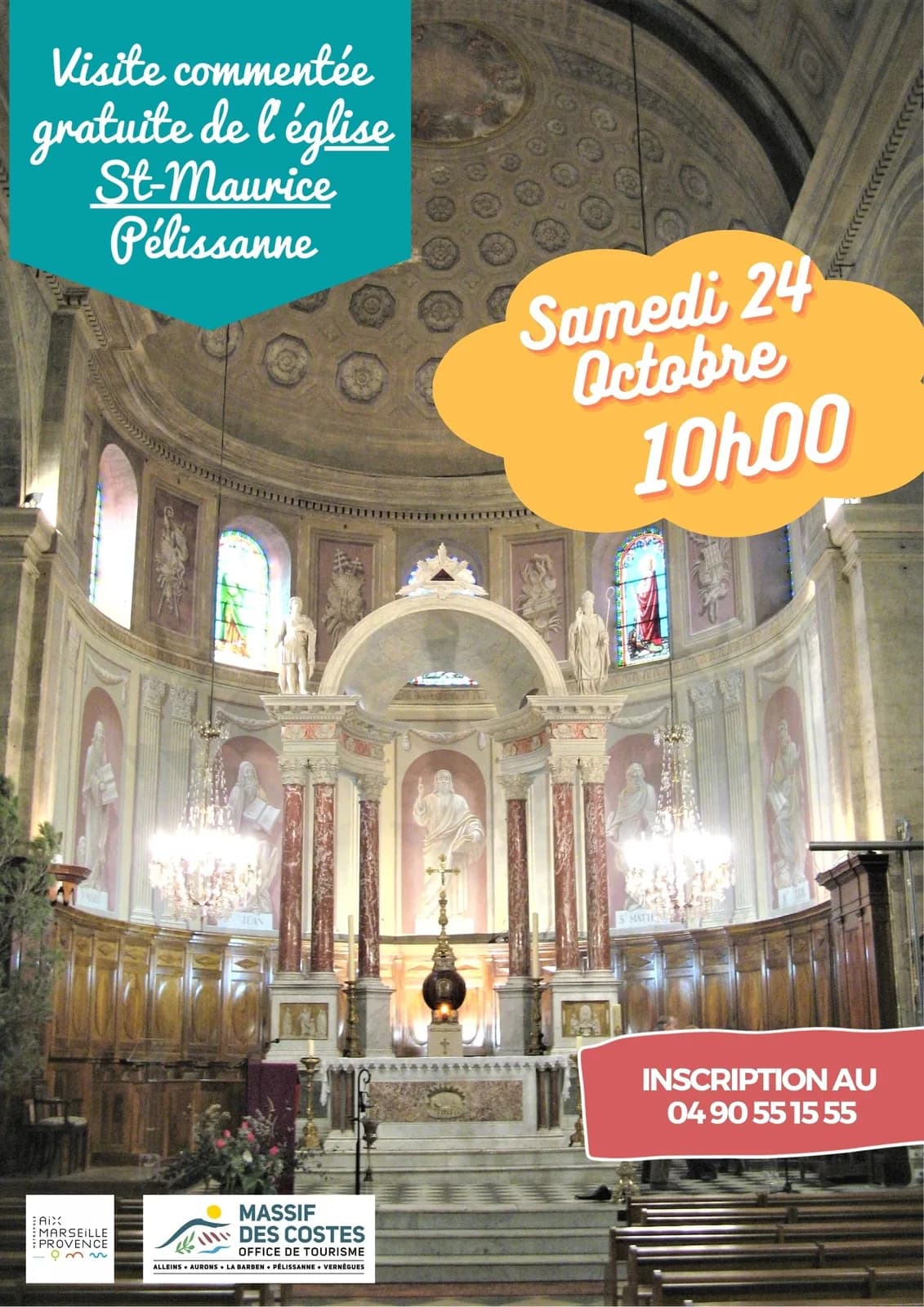 Image 1 : Visite commentée de l'église Saint-Maurice de Pélissanne background