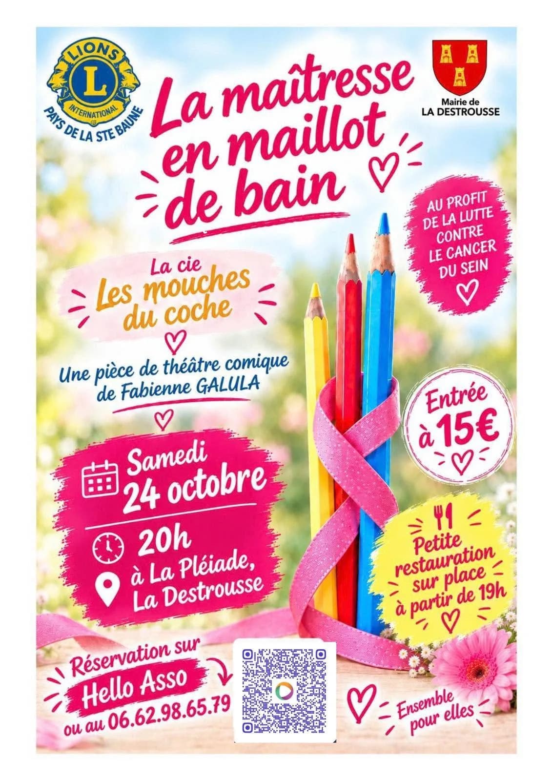 Image 1 : Soirée théâtrale dans le cadre d'octobre rose background