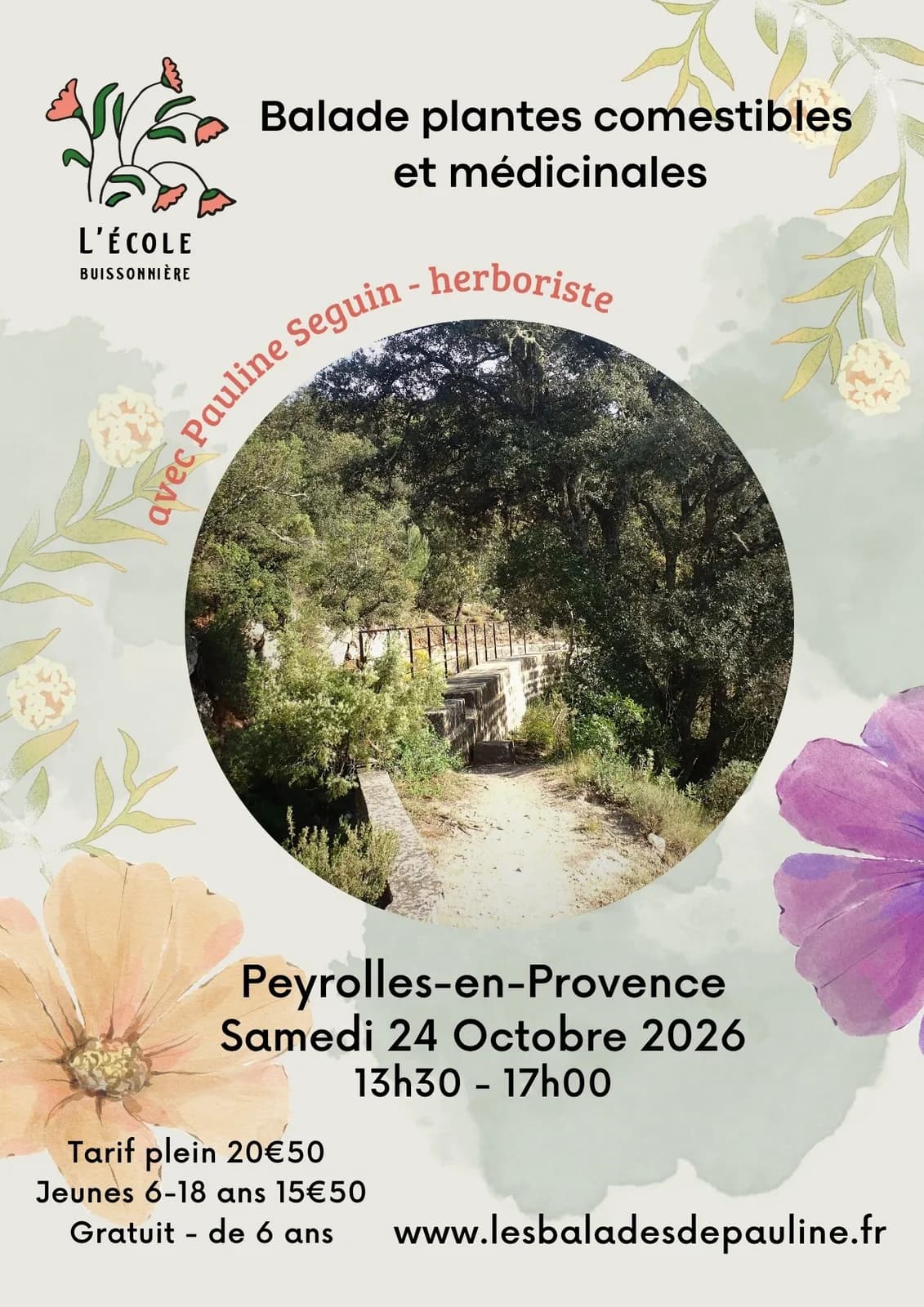 Image 2 : Balade plantes sauvages comestibles et médicinales du Canal du Verdon background