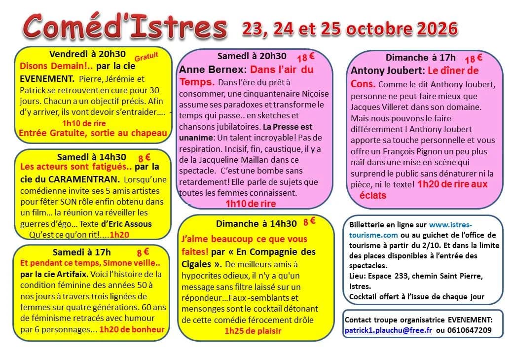 Image 1 : Les acteurs sont fatigués... - Coméd'Istres / Spectacle amateur background