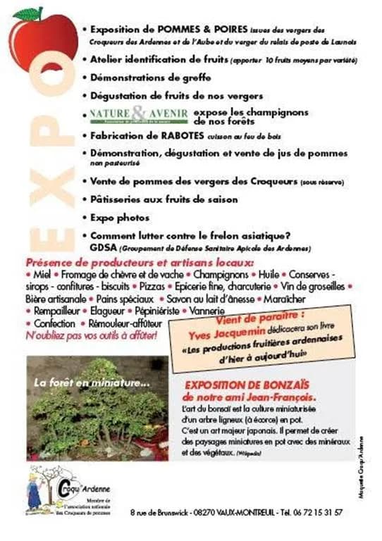 Image 2 : Exposition - Patrimoine fruitier de la région - Croqu'Ardenne background