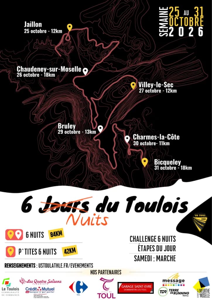 Image 1 : Les 6 Nuits du Toulois - Course à pied nocturne background