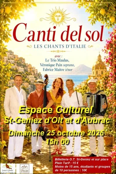 Image 1 : Concert Lyrique "Canti del Sol" - Les chants de l'Italie background