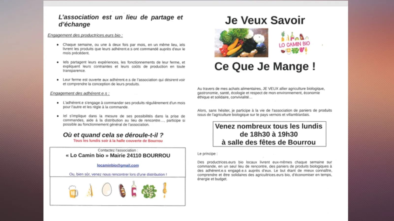 Image 1 : Marché du lundi soir background