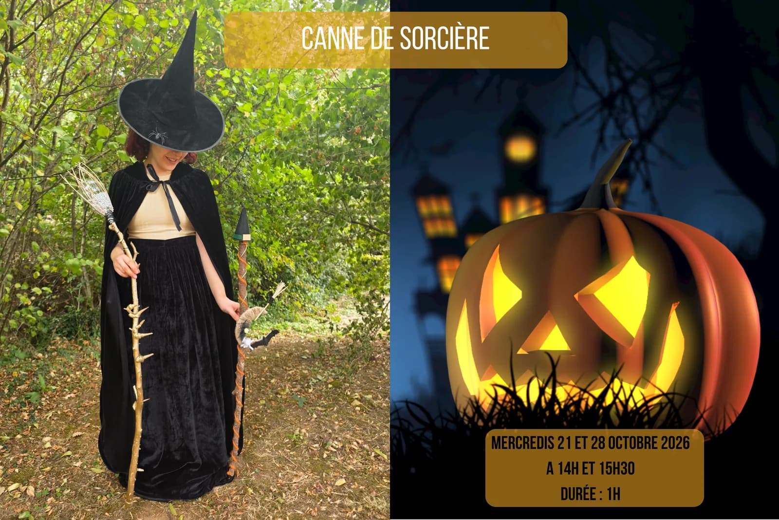 Image 1 : Atelier créatif : canne de sorcière background
