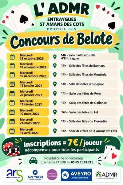 Image 1 : Concours de Belote background
