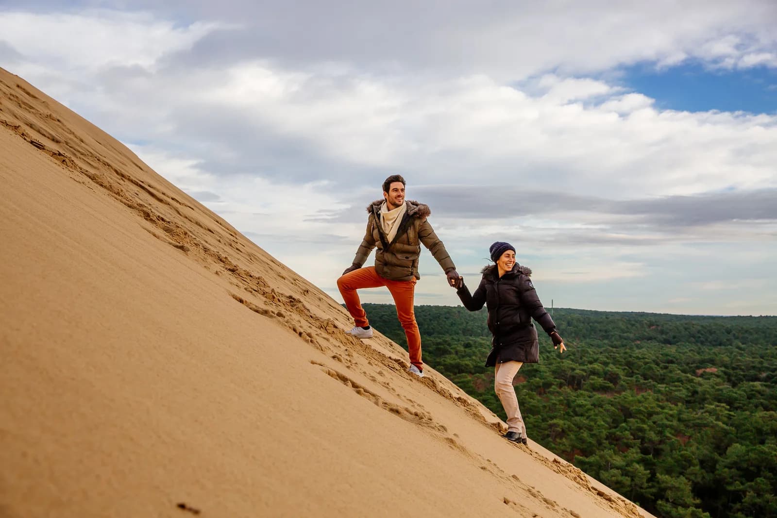 Image 1 : Coucher du soleil sur la dune du Pilat background