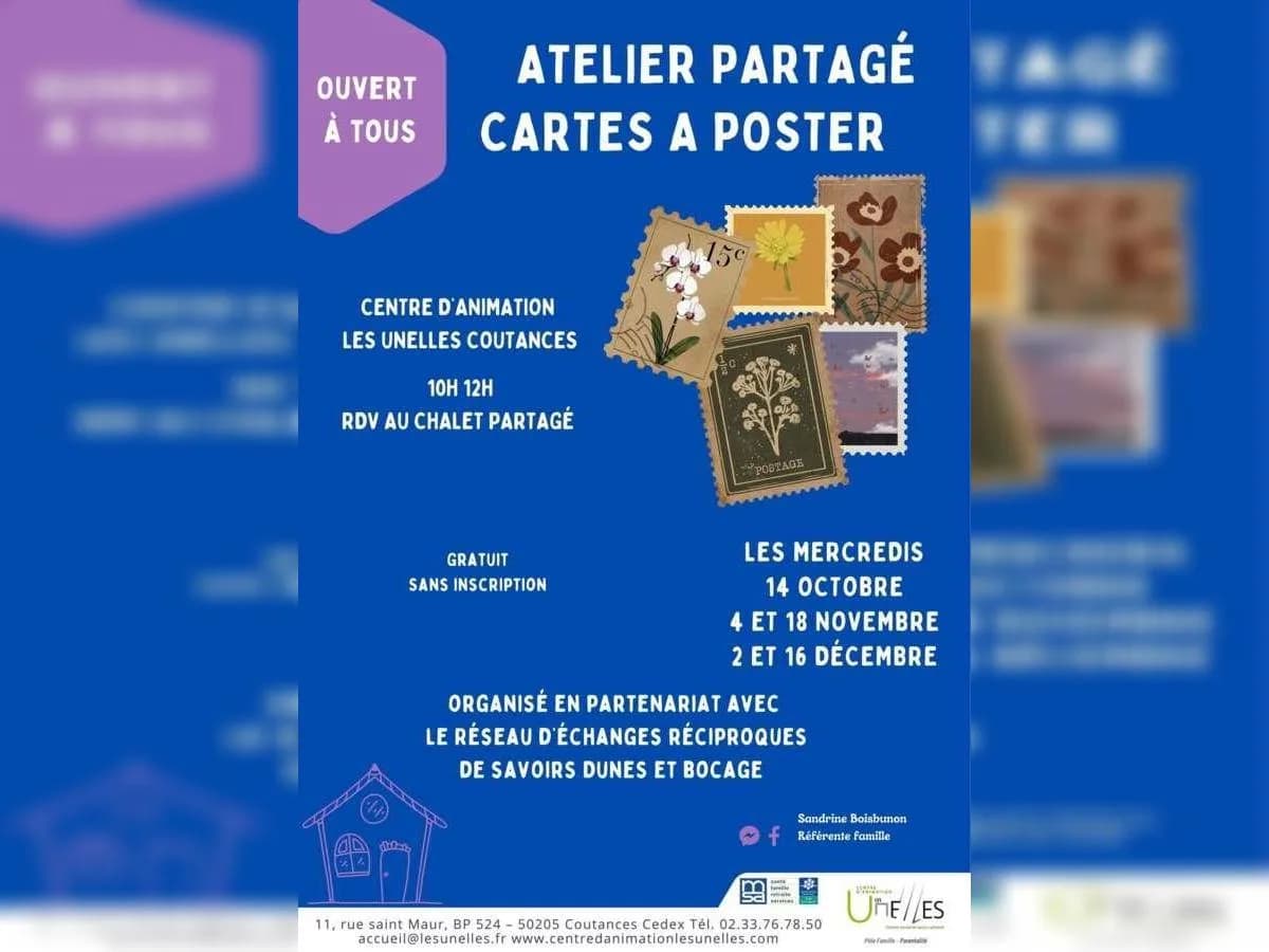 Image 1 : Atelier partagé : cartes à poster background