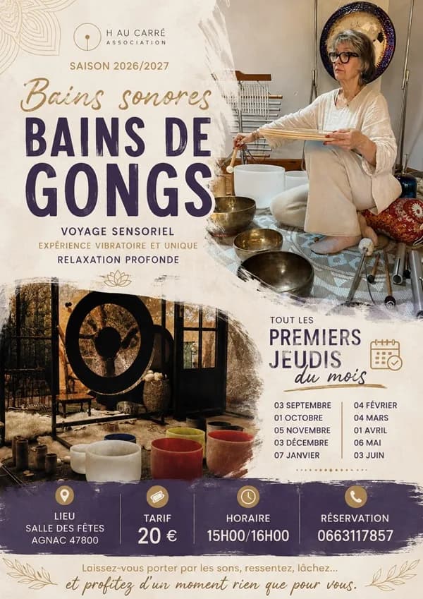 Image 1 : Bains Sonore, Bains de Gong background