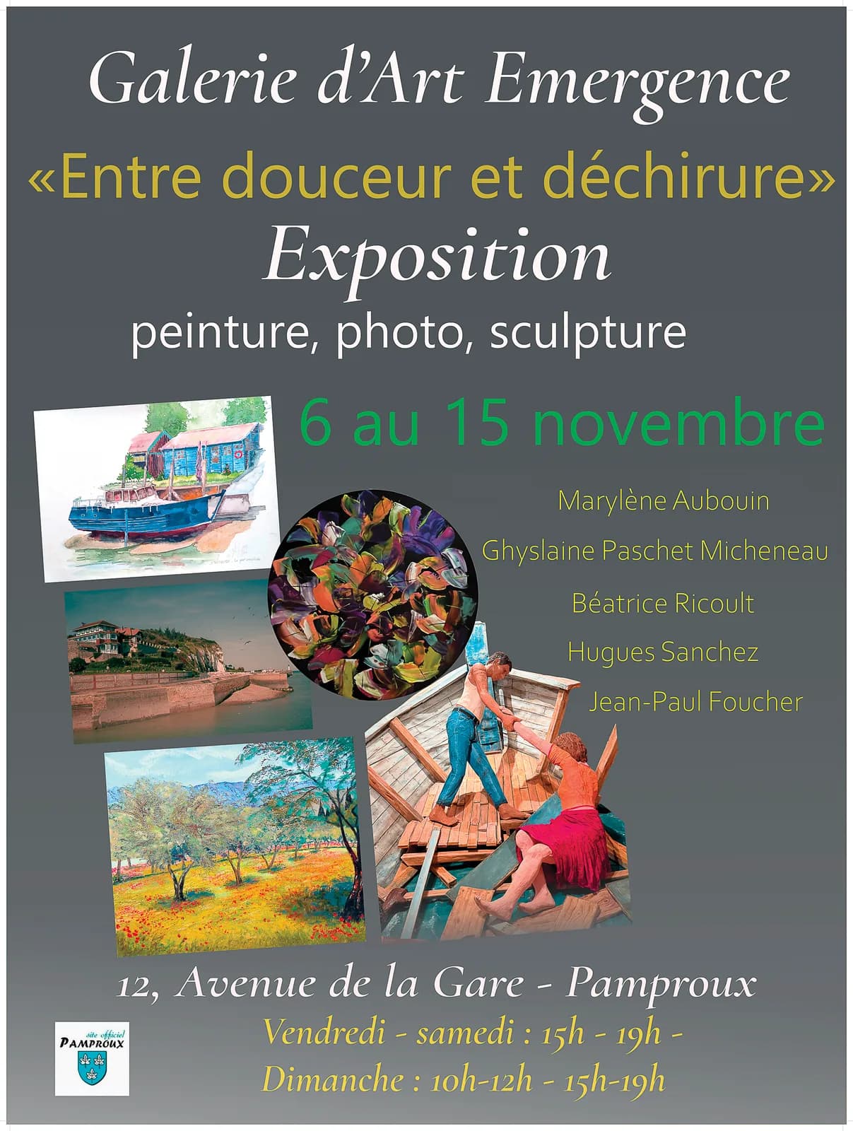 Image 1 : Exposition "Entre douceur et déchirure" background
