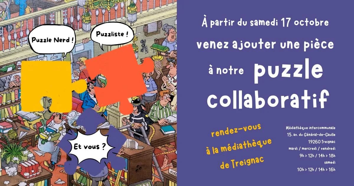 Image 1 : Médiathèque : Puzzle collaboratif background