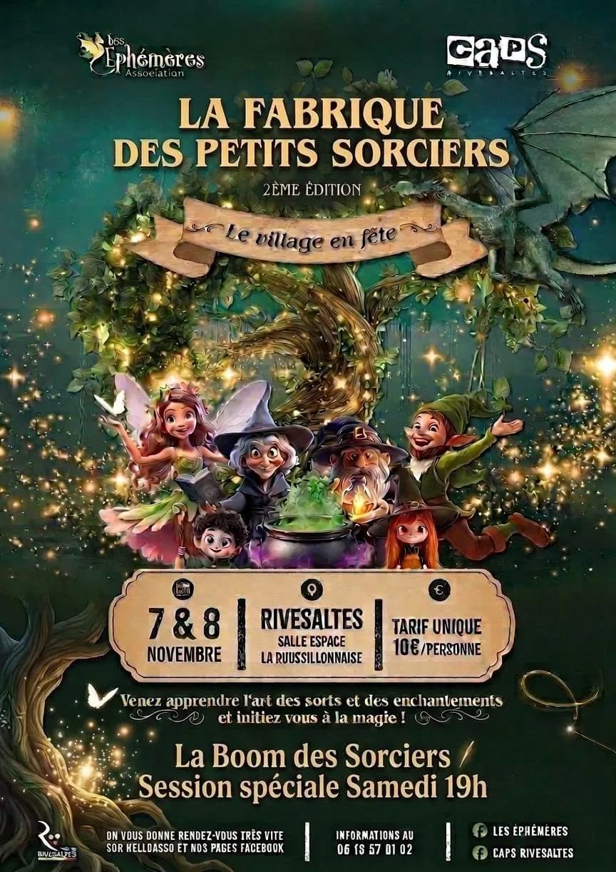 Image 1 : LA FABRIQUE DES PETITS SORCIERS - 2ÈME ÉDITION "LE VILLAGE EN FÊTE" background