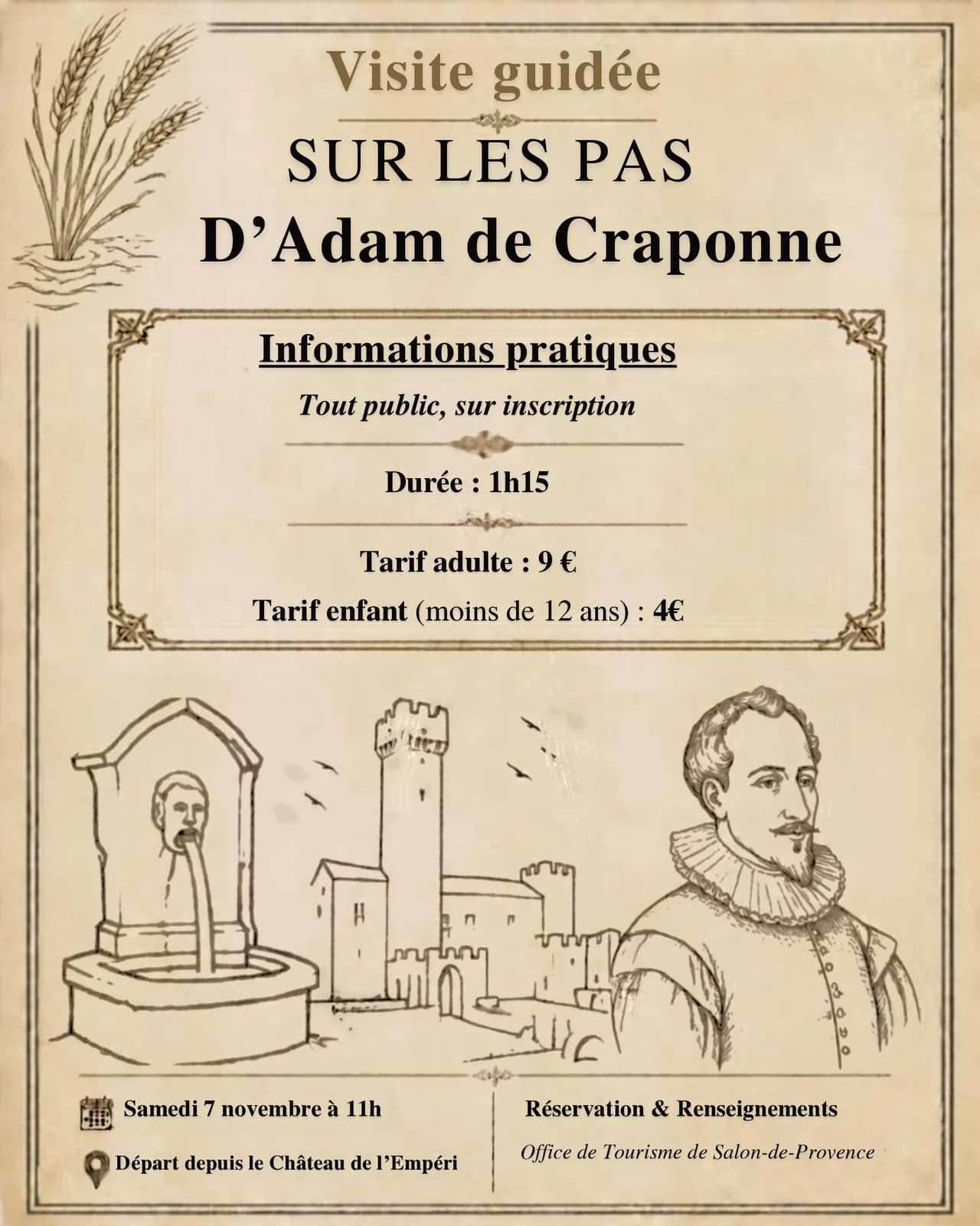 Image 1 : Visite guidée : « Sur les pas d’Adam de Craponne » background