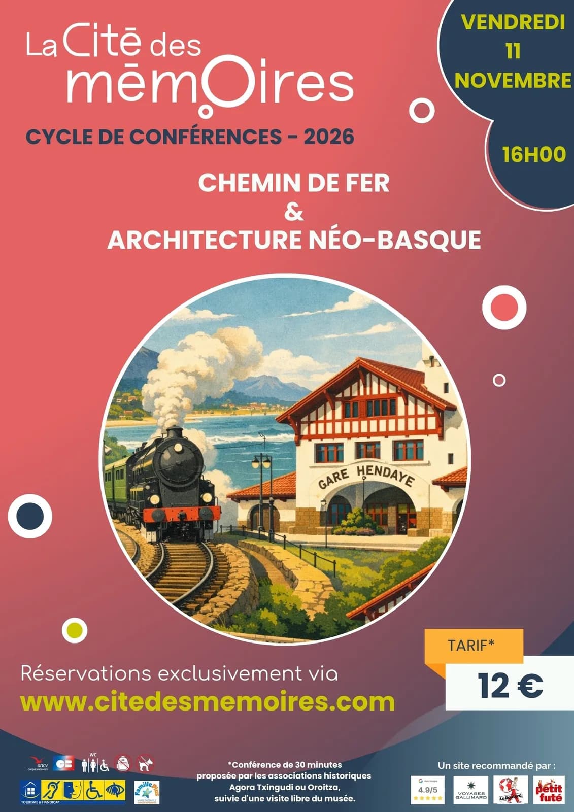 Image 1 : Conférence "Chemin de fer et architecture néo-basque" background
