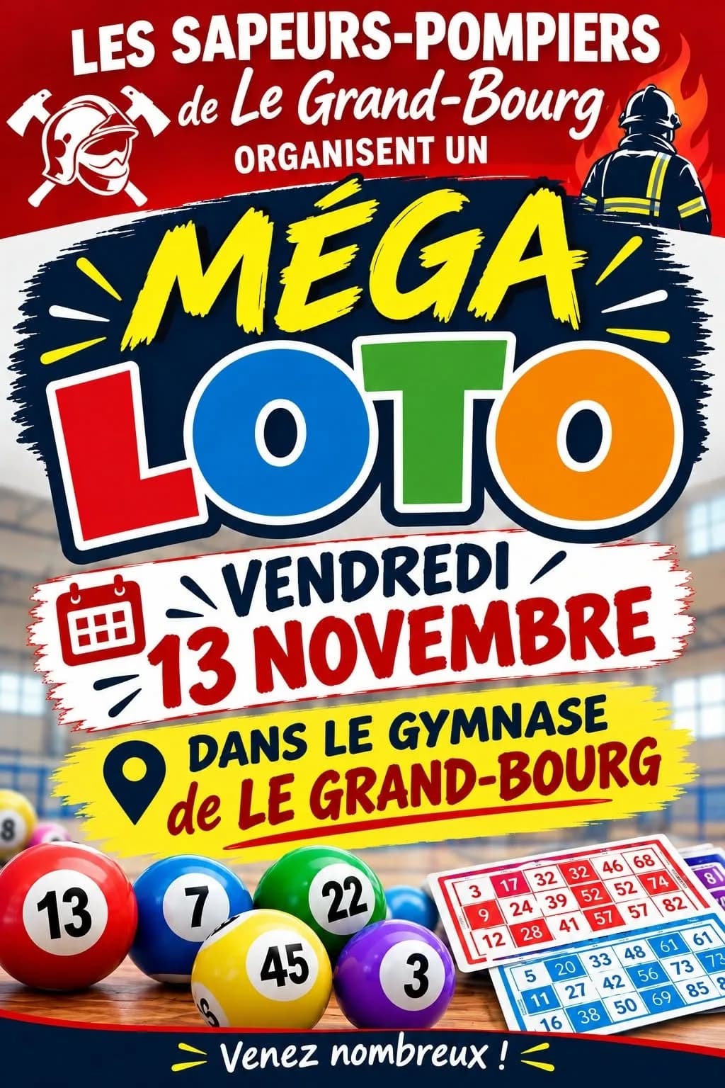 Image 1 : Méga Loto des Pompiers background